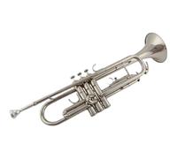 Trompette Professionnelle Instrument Trompette En Si Bémol Plaquée Or Instrument De Musique Examen De Niveau Professionnel(Nickel-plated+canvas bag)