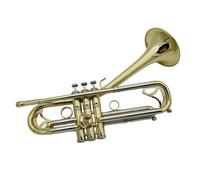 Trompette Professionnelle Instrument Trompette Musicale En Laiton À Cloche Courbée En Si Bémol Plaquée Professionnelle Avec Étui