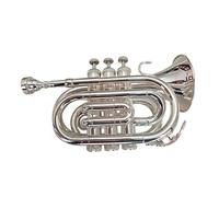 Trompette Professionnelle Trompette Palm Mini Clé Sib Rouge Argent Vert Or Disponible(Silver)