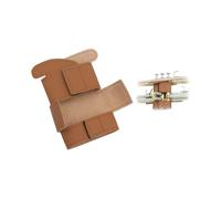 Trompette Protection de valve en cuir avec ruban adhésif Trompette 6 points 5,3 × 4,1 pouces Protection de valve en cuir PU Anti-rayures Couvercle de protection Pièces de rechange