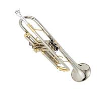 Trompette Sib en laiton plaqué argent instrument de musique professionnel