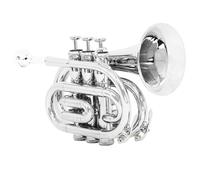 Trompette standard avec poche plate pour basse avec embouchure, gants, chiffon de nettoyage, étui de transport pour trompette en laiton débutant avec étui de transport