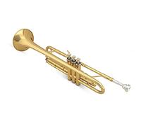 Trompettes Instrument De Trompette En Laiton En Or Plat Plat Plat Trompette Instrument
