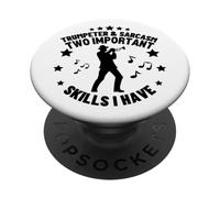 Trompettiste et Sarcasme Trompettiste drôle PopSockets PopGrip Adhésif