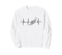 Trompettiste Heartbeat Jazz Music Heartline Trumpetist Sweatshirt