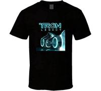 Tron Legacy Series T-Shirt Science Fiction Action Film Black Men's Tee Black XL