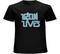 Tron Tron Lives Uprising Version Male Big Shirt Basic Short Sleeve Funny 100 Percent Cotton Print Tshirt Top Sweatshir Short Sleeve Black L