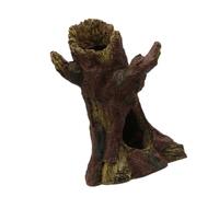 Tronc D'arbre Décoratif pour Aquarium, Bûche Creuse en Résine Marron