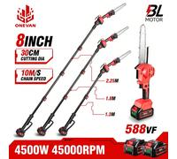 Tronçonneuse 2 en 1, scie électrique de 8 pouces, sécateur sans fil pour la coupe d'arbres, la coupe de branches et l'élagage ABS