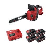 Tronçonneuse 2x 18V GCS 35 2x18-EC 35cm + 4 batteries 5 Ah + 1 chargeur CA 12/18 230/CEE FLEX