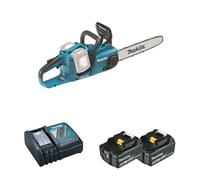 Tronçonneuse 2x18V 35cm DUC353Z + 2 batteries BL1850B 18V 5 Ah + 1 chargeur rapide DC18RD MAKITA