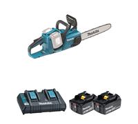 Tronçonneuse 2x18V 35cm DUC353Z + 2 batteries BL1860B 18V 6 Ah + chargeur double DC18RD MAKITA