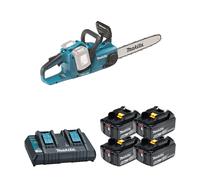 Tronçonneuse 2x18V 35cm DUC353Z + 4 batteries BL1860B 18V 6 Ah + chargeur double DC18RD MAKITA