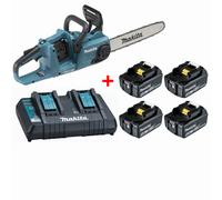 Tronçonneuse 36V = 2x18V Li-Ion - Guide 35 cm - DUC353Z - MAKITA - avec Chargeur rapide 14.4V à 18V - DC18RD - 196933-6 + Batterie BL1840 Set 18V 4.0 Ah - 197265-4