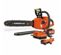 Tronçonneuse à Batterie - Dual Power - POWDPGCSS2 - Élagueuse sur batterie de 40 V - Guide de 350 mm - Batterie et chargeur inclus