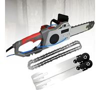 Tronçonneuse à Béton Électrique avec Pompe à Eau et 2 Chaînes/2 Guides-Chaînes, Découpeuse Murale Électrique pour Granit/Béton/Marbre, Équipement Industriel de Découpe de Béton, Profondeur 35cm