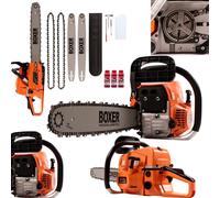 Tronçonneuse à essence | 5,9 CV | 52 ccm | 2 x chaînes + 2 x guides 18" + 3 x 100 ml d'huile - BX103