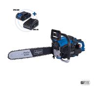 Tronconneuse a essence 56cc demarrage a batterie procut 51 cm Scheppach pcs56