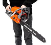 Tronçonneuse à essence 58 cm³, 2 temps, lame de 50 cm, tronçonneuse 2,4 kW, avec frein de chaîne, pour bois, bois de chauffage, jardin, forêt, professionnel et loisirs