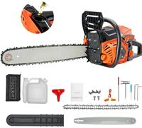 tronçonneuse à essence 62cc 3,6cv avec une longueur de coupe de 508mm et 11800tr/min - Idéale pour les travaux de coupe de bois