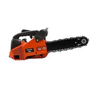 Tronçonneuse à essence 900 W 25,4 cc 30 cm Tronçonneuse à moteur 2 temps avec poignée supérieure, 9000 tr/min, verrouillage de sécurité, 44 chaînes, piston à double anneau, manuel