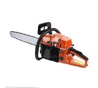 Tronçonneuse à essence avec lame de 50 cm, moteur 2 temps, 58 cm³, pour couper le bois, les arbres, le jardinage (orange, 58 ccm, 50 cm)