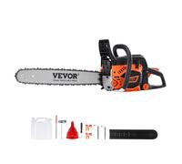 VEVOR Tronçonneuse à essence 58 CC 20" 50,8 cm avec moteur pour coupe du bois