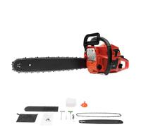 Tronçonneuse à essence | Kit tronçonneuse | Moteur 2 temps | 52 cm³ de cylindrée | 10500 tr/min | 2,2 kW | Rail de 20" | Épaisseur de coupe 48 cm | Démarreur à câble | Avec protection de la lame