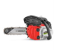 GREENCUT GS280X-10 - Tronçonneuse à essence, moteur 2 temps 28cc, 1,7hp, guide de 10", pour l'élagage, coupe 25,4cm, guidon et harnais ergonomiques