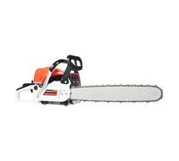 Tronçonneuse à gaz 2 kW 7500 tr/min 52 CC Tronçonneuse à gaz pour bois avec couvercle de rail de chaîne, pédale de frein, tronçonneuse à essence pour le jardinage, l'artisanat du bricolage, longueur