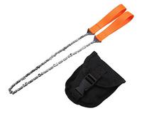 Tronçonneuse à main, 103 cm scie à fil de survie avec sac, tronçonneuse de poche, tronçonneuse à chaîne bidirectionnelle portable pour camping, jardin, survie, coupe de bois, accessoires d'extérieur