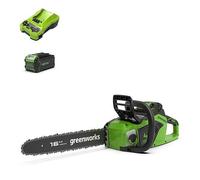 Tronçonneuse Brushless GREENWORKS 40V - 40 cm - 1 batterie 4.0 Ah - 1 chargeur - GD40CS18K4