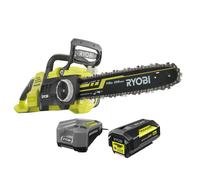 Tronçonneuse Brushless RYOBI RY36CSX35A-150 36V - Guide 35cm - 21 m/s - tendeur sans outil - 1 batterie lithium+ 36V 5,0 Ah et 1 chargeur 1,7 A