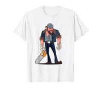 Tronçonneuse de bûcheron Robuste pour extérieur Barbu T-Shirt