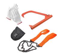 Tronçonneuse de poche pour camping scie à corde de chaîne de poche Ensemble de tronçonneuse de poche Ensemble de 4 pièces de tronçonneuse portable en acier inoxydable tronçonneuse pliable