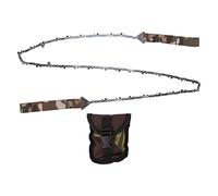 Tronçonneuse de poche, scie à main à chaîne pliante de 48 pouces de long, équipement de survie d'urgence en plein air avec sac de rangement pour le camping, la randonnée