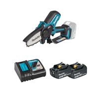 Tronçonneuse d'élagage 18V 10 cm DUC101Z + 2 batteries BL1830B 18V 3 Ah + chargeur rapide DC18RC MAKITA