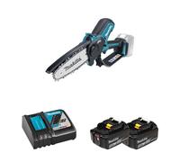 Tronçonneuse d'élagage 18V 15cm DUC150Z + 2 batteries BL1850B 18V 5 Ah + 1 chargeur rapide DC18RC MAKITA