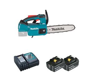 Tronçonneuse d'élagage 18V 25cm DUC254Z001 + 2 batteries BL1850B 18V 5 Ah + 1 chargeur rapide DC18RC MAKITA