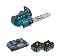 Tronçonneuse d'élagage 2x18V 30cm DUC306Z001 + 2 batteries BL1850B 18V 5 Ah + 1 chargeur rapide double DC18RD MAKITA