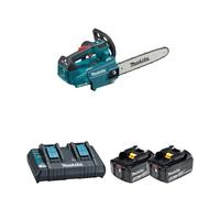 Tronçonneuse d'élagage 2x18V 30cm DUC306Z001 + 2 batteries BL1860B 18V 6 Ah + chargeur double DC18RD MAKITA