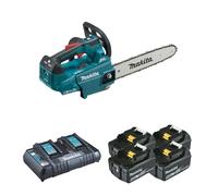 Tronçonneuse d'élagage 2x18V 30cm DUC306Z001 + 4 batteries BL1850B 18V 5 Ah + 1 chargeur rapide double DC18RD MAKITA