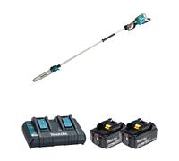 Tronçonneuse d'élagage sur perche 2x18V 30cm DUA300Z + 2 batteries BL1860B 18V 6 Ah + chargeur double DC18RD MAKITA