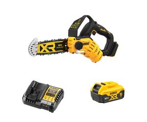 Tronçonneuse élagueuse 18V 20 cm DCMPS520N-XJ + 1 batterie 18V 5 Ah + chargeur DEWALT