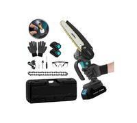 Tronçonneuse élagueuse électrique Brushless 700W - Lame 6 pouces - 2 Batteries 21V - Noire