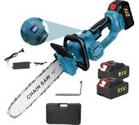 tronçonneuse électrique 12 pouces, puissance 2200W, durée d'utilisation 30-50 minutes, avec 2xBattery