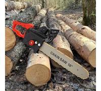 Tronçonneuse électrique 2000 W avec pulvérisation d'huile automatique, 800 tr/min, plaque de guidage de 16 ", câble d'alimentation de 4,92 m, tronçonneuse électrique à 9 dents (22 x 80 cm)