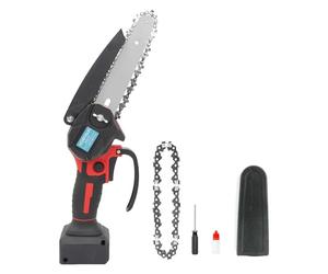 Tronçonneuse Électrique 6 Pouces Mini - Compatible Piles Einhell 18V, Avec 2 Chaînes, Huile et Housse - Idéale pour la Coupe du Bois, l'Élagage et l'Entretien du Jardin