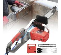Tronçonneuse électrique à béton 35 cm/48 cm avec pompe à eau, tronçonneuse portative for découpe murale avec 2 chaînes et 2 guides, for granit, béton et marbre(DEPTH 35CM)