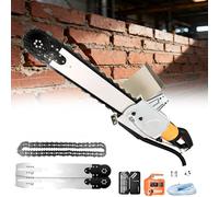 Tronçonneuse Électrique À Béton, Coupe-Mur À Chaîne Diamantée Avec Poignée Anti-Vibration, Comprenant 2 Chaînes/2 Tiges De Guidage, Adaptée Au Béton, À L'acier Cuttingdepth35cm